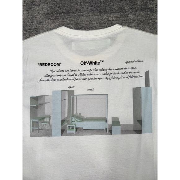 Off-White Hirshleifers Bedroom Capsule 2018 White Short Sleeve T-Shirt Medium M - Picture 14 of 16
